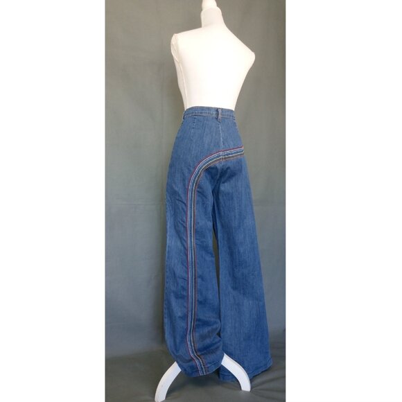 Fervour Vtg Vintage 70s Inspired Rainbow Jeans Sz 29 - Picture 5 of 7